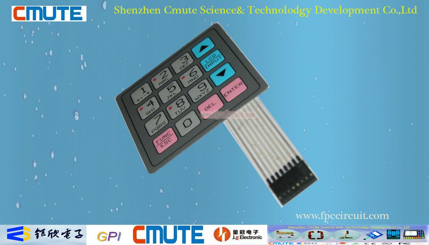4 Matix Human Computer Interaction Membrane Control Keypad Panel