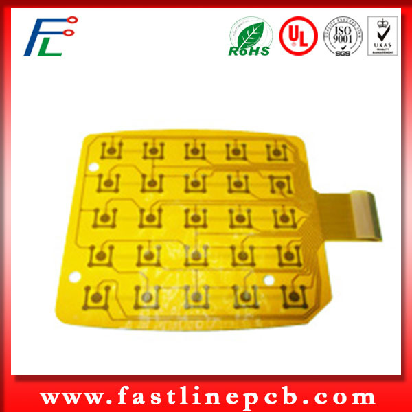 Double Side Flexible PCB with Yellow Solder Mask