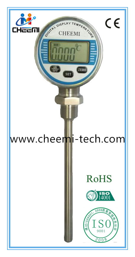 PT100 Digital Thermometer with 5 Digits LCD SS304 Dial Size 67mm