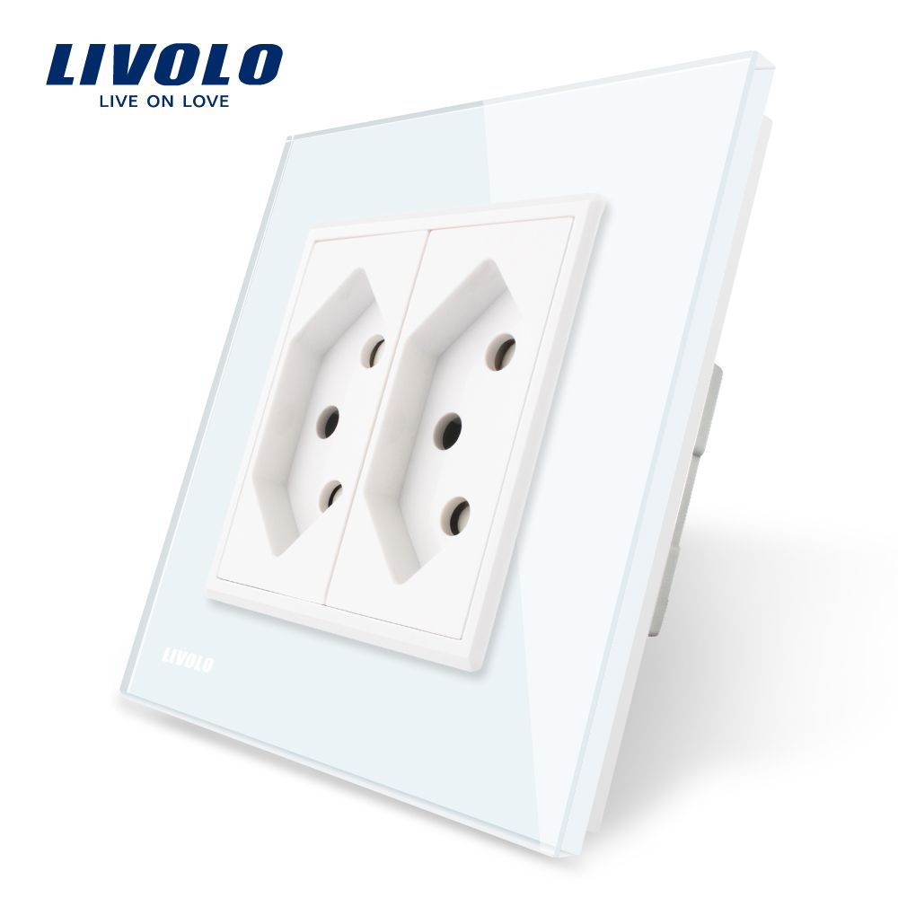 Livolo EU Standard Two Gang Switzerland Power Socket Vl-C7c2CH-11