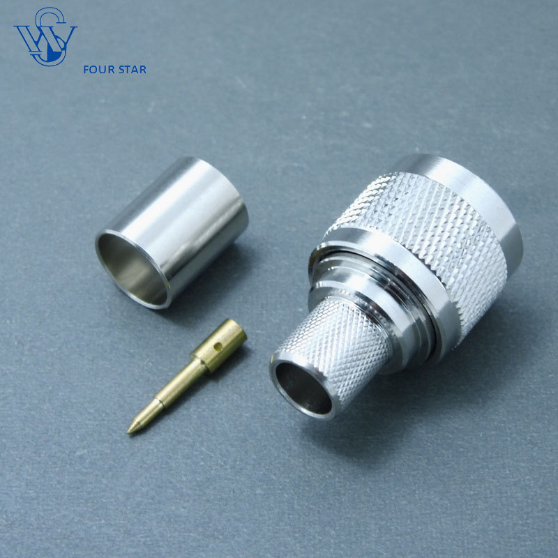RF Coaxial Male Crimp N Connector for LMR400 Cable