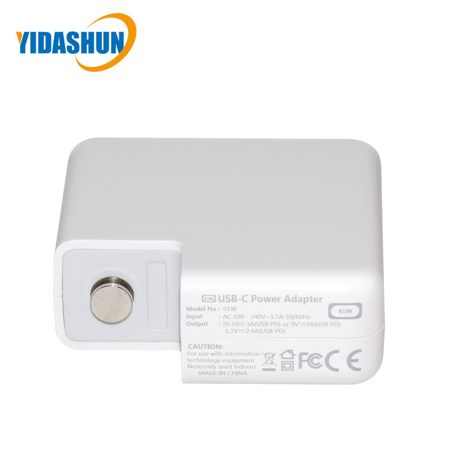 61W Type-C Adapter 20.3V 3A/14.5V 2A/9V 3A/5.2V 2.4A Adapter