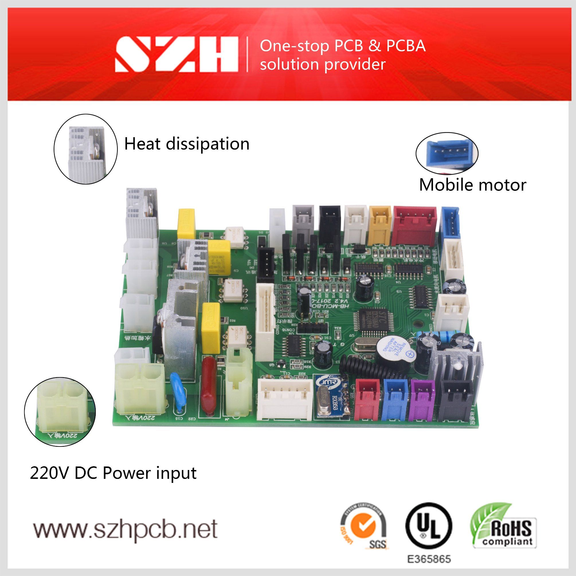 2 Layer HASL 1.6mm Automatic Bidet Printed Circuit Board PCBA