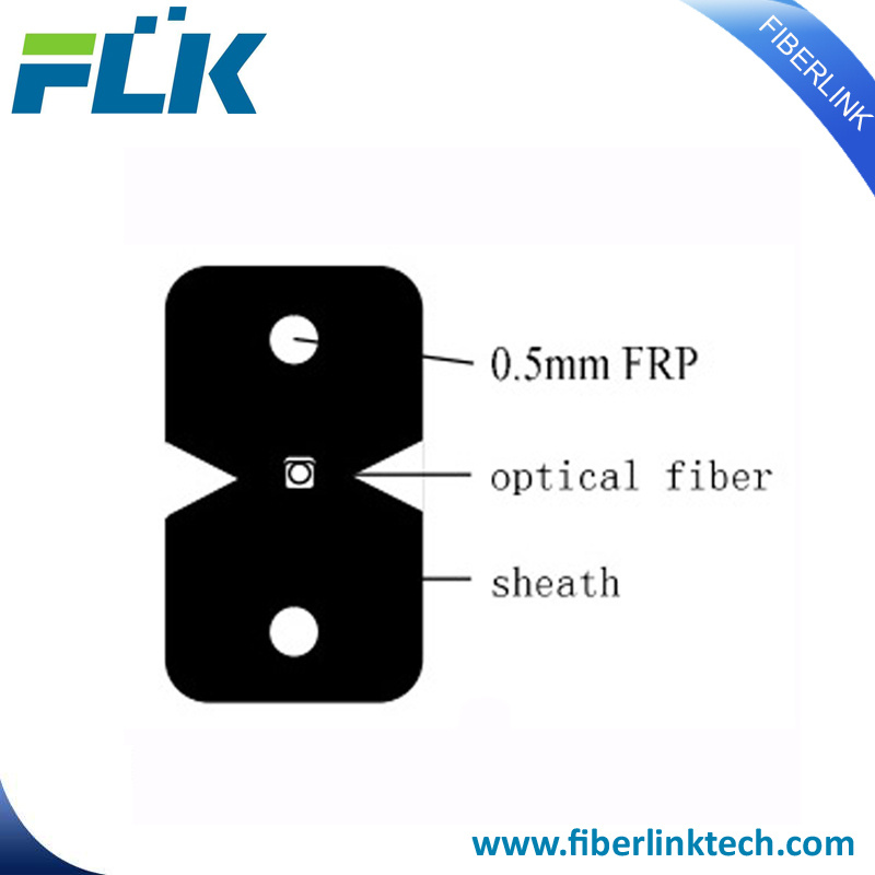 1 Fiber Optic FTTH Communication Indoor Flat Drop Cable