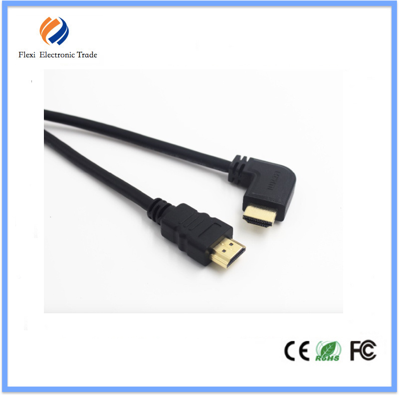 High Speed Right Angle 90 Degree HDMI Cable for 1.4 2.0V