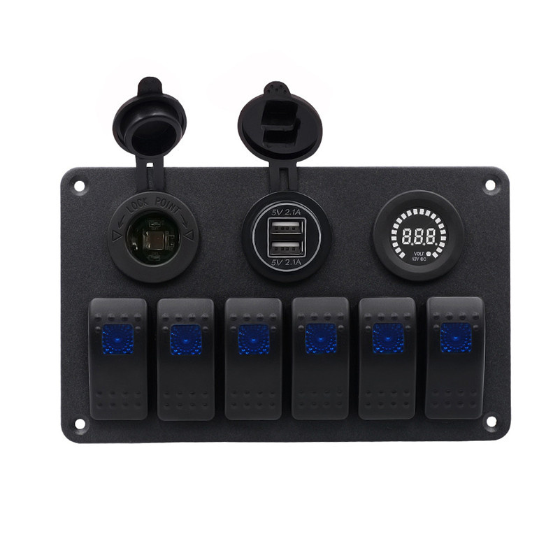 6 Gang Chrome Light Switch