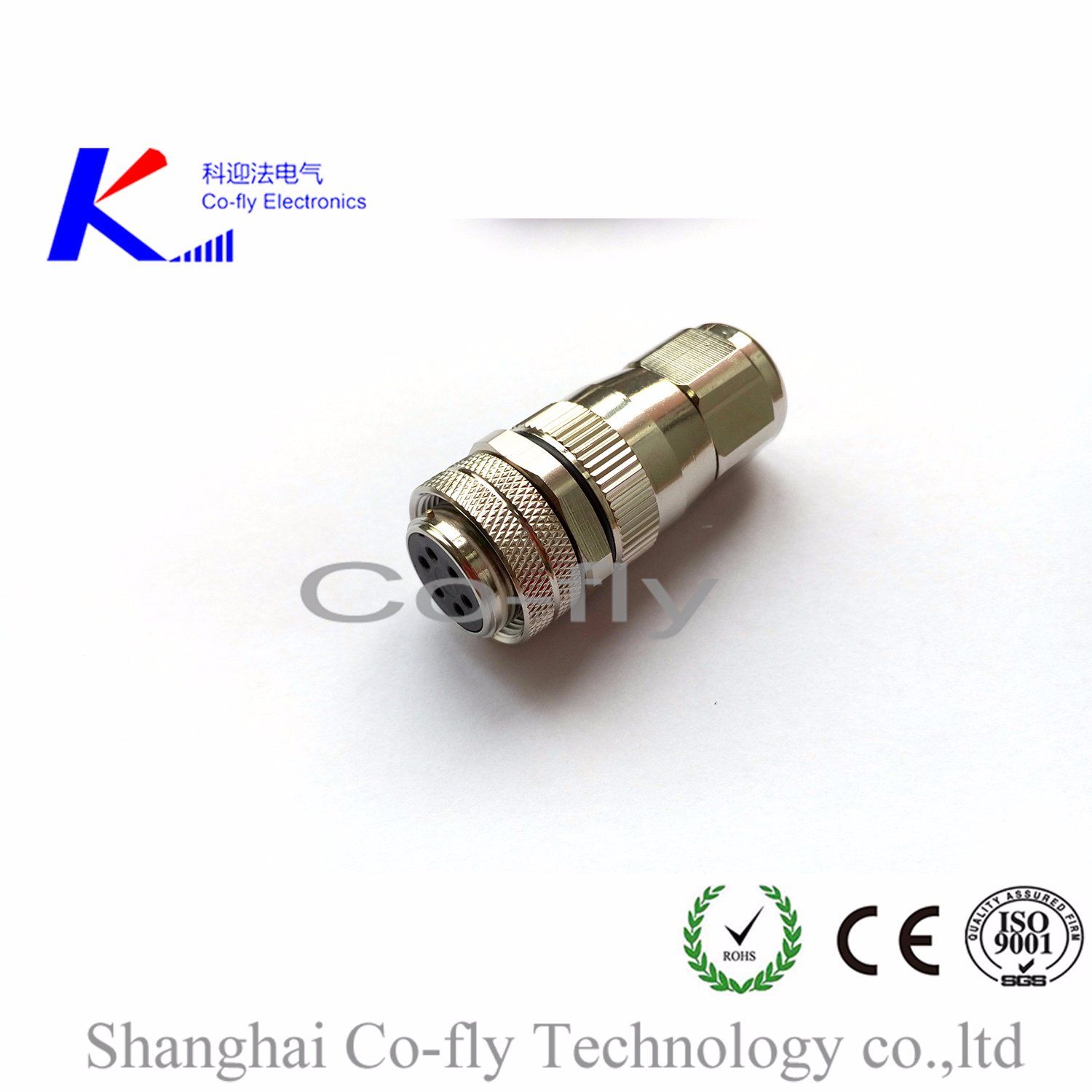 M23 6 Pole Female Waterproof Electronic Circular Terminal Socket