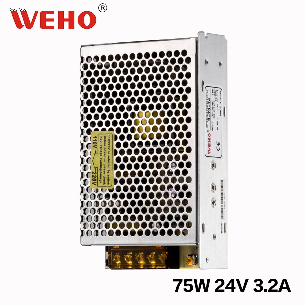 WEHO CE RoHS Approved 75W 24V DC Power Supply