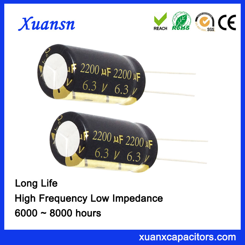 2200UF 6.3V Aluminum Electrolytic Capacitor 8000hours