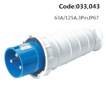 63A, 125A 3pin Industrial Plug