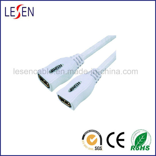 High-Speed HDMI Cable, Female to Female Plug/Supports Ethernet/3D/Audio Return/1.4V