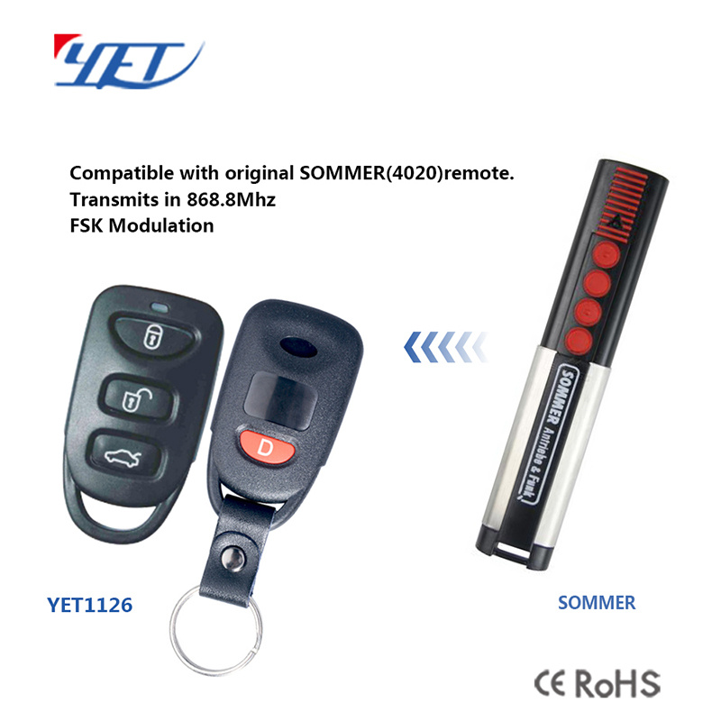 868MHz Sommer 4020 Fsk Compatible Gate Remote Control