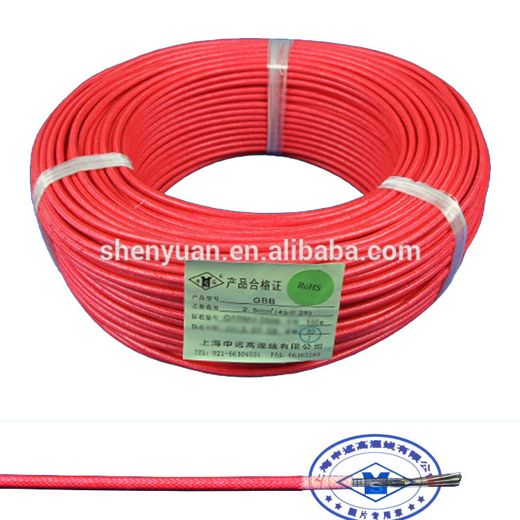 Silicone Insulation Fiberglass Braid High Temp. Resistance Wire