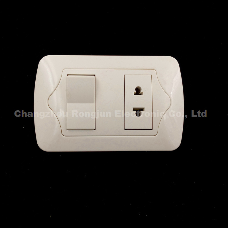 10A 250V ABS Copper Material Wall Switch (EU-012)