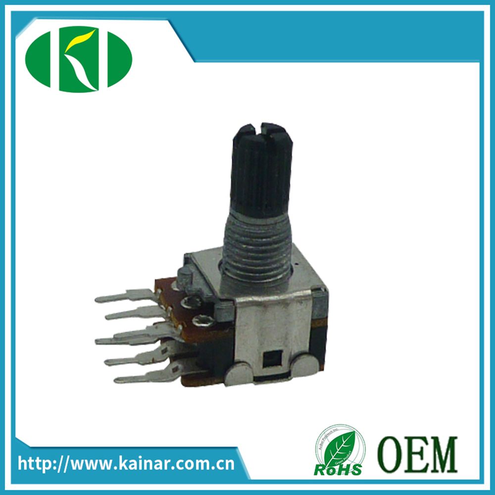 Jiangsu 12mm Dual Gang Rotary 10k Sealed Potentiometer Without Switch