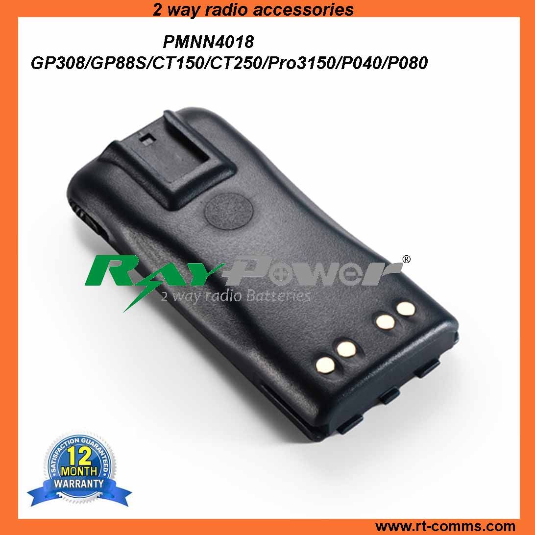 Two Way Radio Battery Pack Pmnn4018 with Belt Clip for Motorola Gp308/Gp88s/Ct150/Ct250/PRO3150/P040/P080