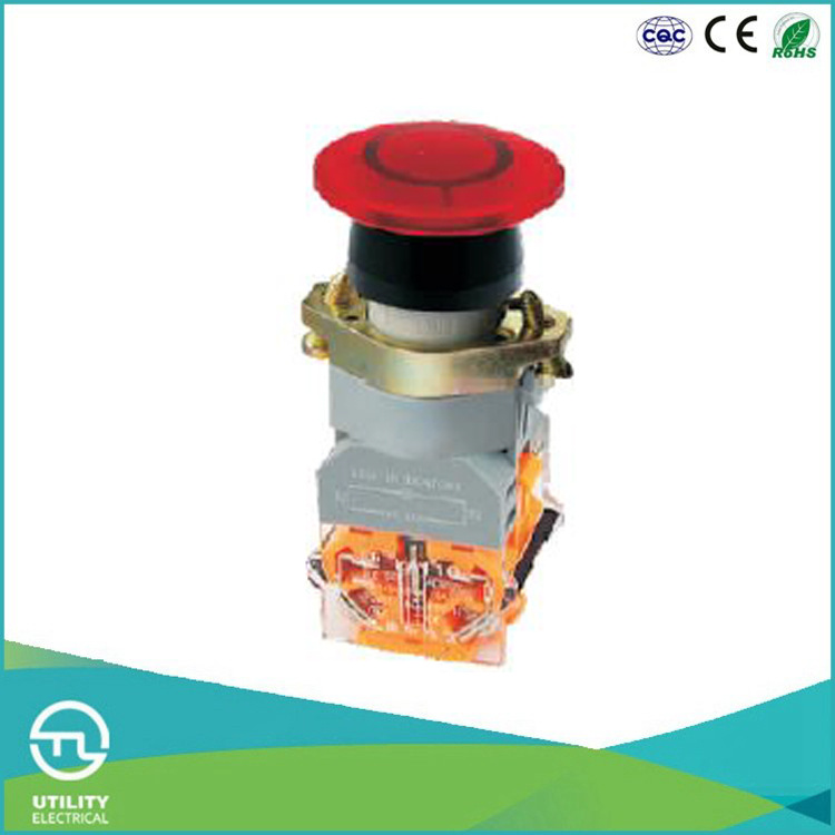 Utl Sanp-Action Mushroom Push Button Switch with LED Pilot Light