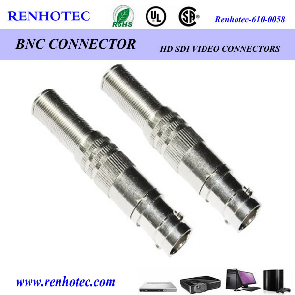Straight BNC Connector BNC Male Spring Wire Coax Connector