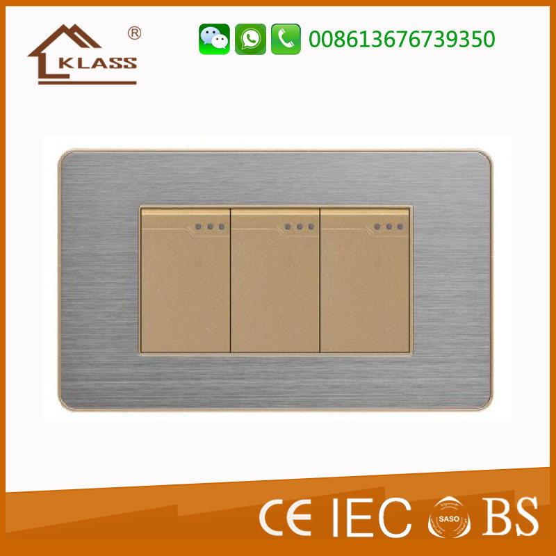 Klass American Type 3 Gang 10A Wall Switch