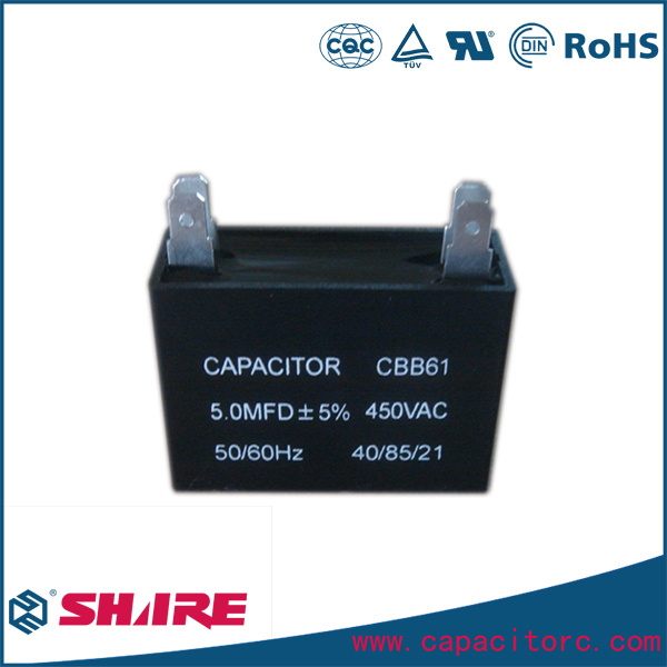 Ceiling Fan Capacitor Cbb61 2.5UF 450VAC AC Capacitor Fan Capacitor Cbb61