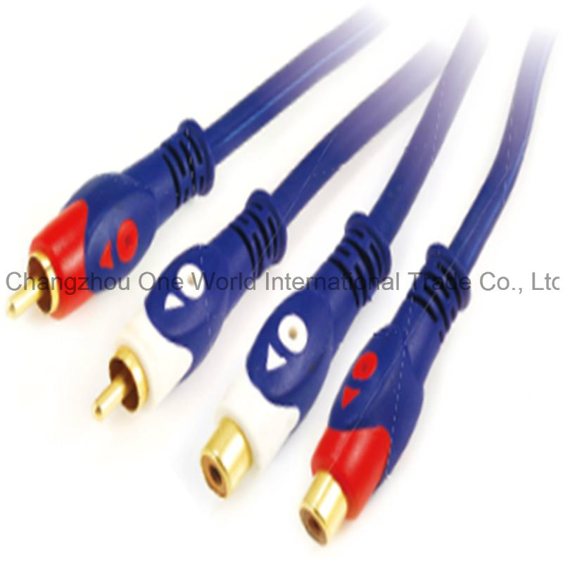 2 RCA Plugs - 2 RCA Jacks Cable