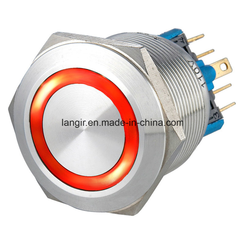 25mm Momentary 2no2nc Vandal Resistant Push Button Metal Switch