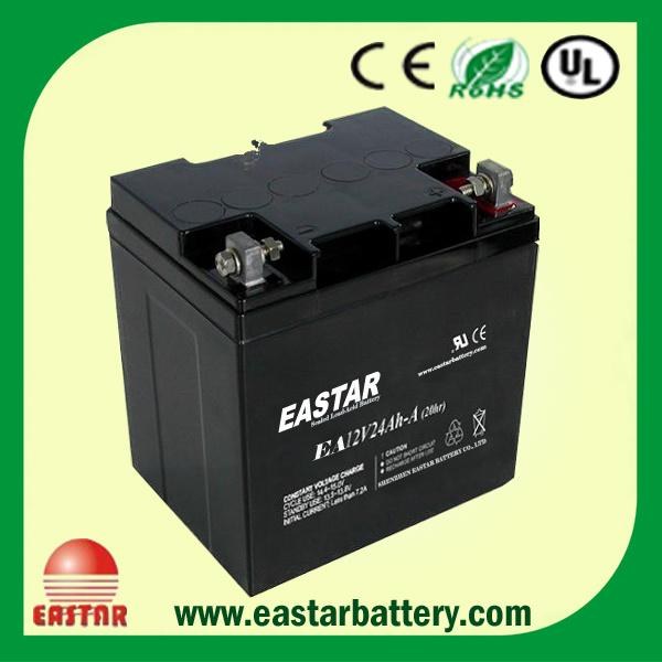 UPS Battery 12V 24ah with CE UL ISO9001 ISO14000 From China