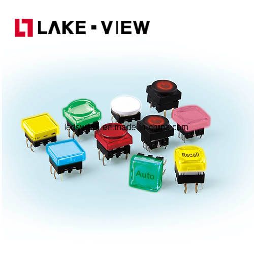 12*12 Square Illuminated Tactile Switch with Multiple LED Color Options