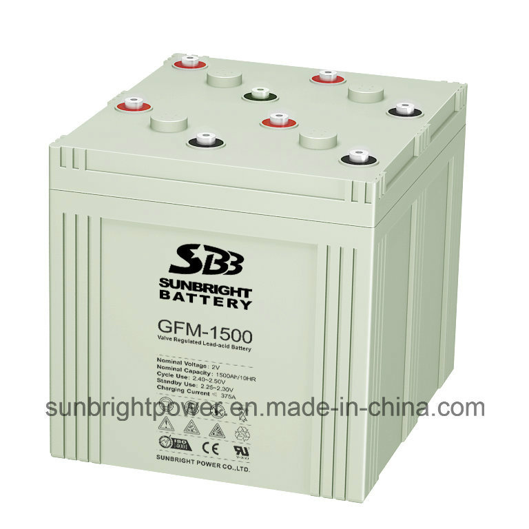 Power Solar Panel Rechargeable Deep Cycle 2V1500ah Lead Acid Battery