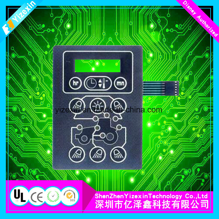 Colorful Graphic Overlay Membrane Switch with Silk Screen Printing