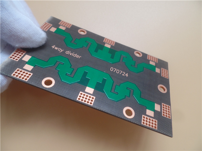 Circuit Board HASL Pb Free RO4003c Via Caps (Solder Mask)