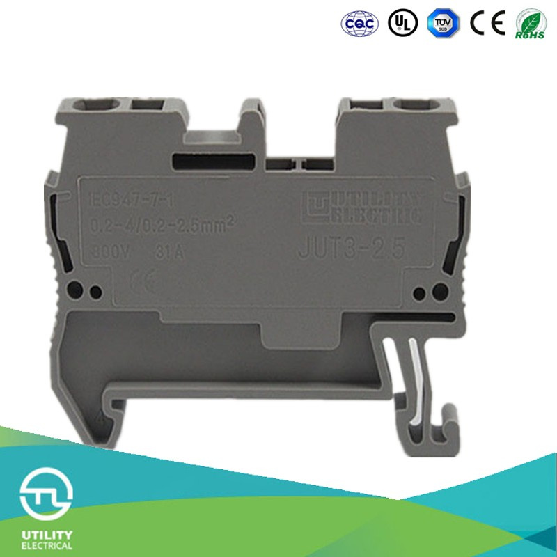 Spring Wago Contact 2.5mm2 Jut3-2.5 DIN-Rail Terminal Connector