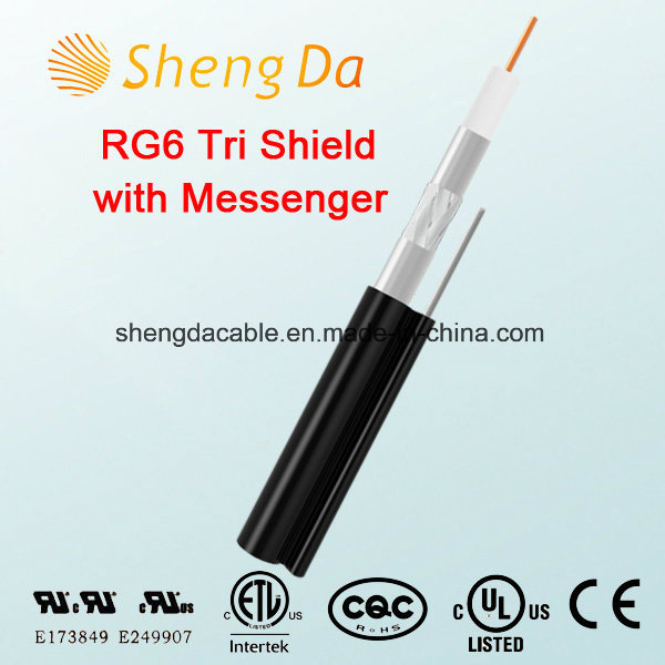 RG6 Tri-Shield with Messenger 75 Ohms Coaxial Cable