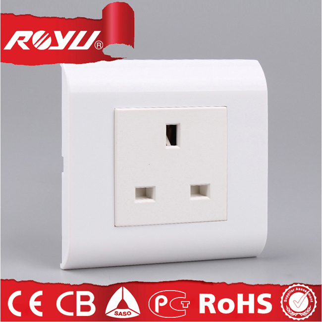 3pin 13A European Electric Modular Wall Socket White