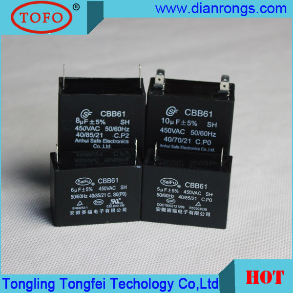 450V 500V Cbb61 Fan Motor Capacitor