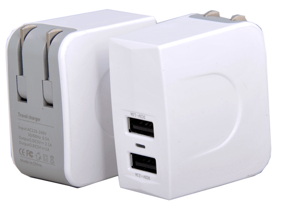 High Quality USB Wall Charger with Two Ports Output