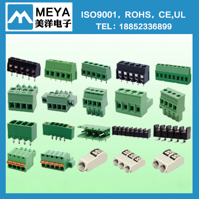 Male and Female Green Pluggable 5.08mm Terminal Block