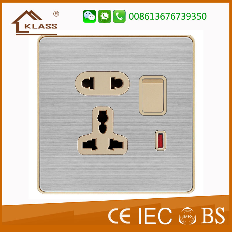 5pin Socket Multi Function with Neon Electric Plugs and Sockets
