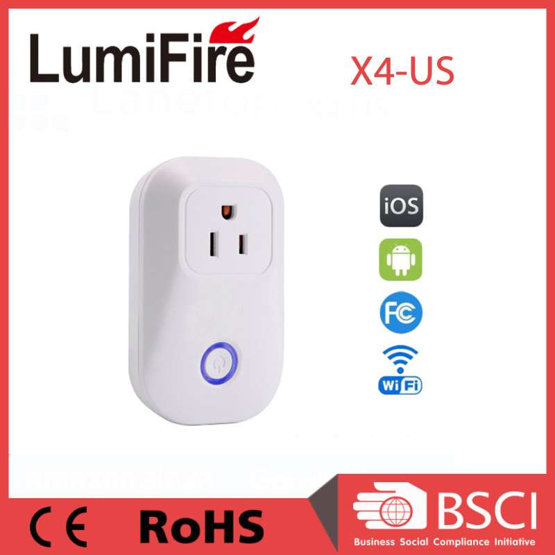 APP Remote Control WiFi Smart Plug /Socket Work with Amazon Alexa & Google Home