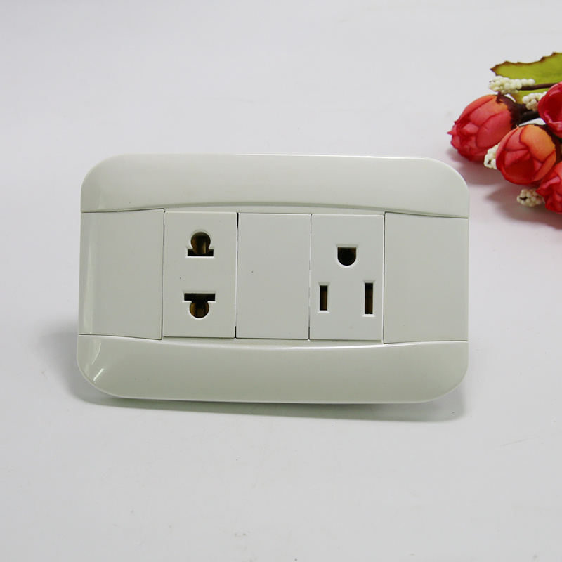 South American One Gang Us Socket with 15A Socket