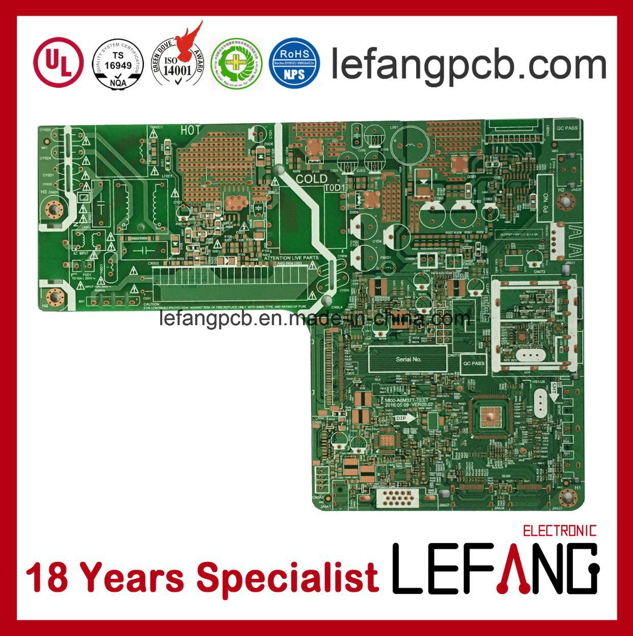 Security Components Circuit Board PCB with High Tg