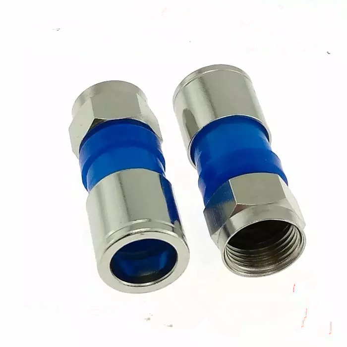 RG6 Rg59 Compression RF F Cable Connector for Coaxial Cable