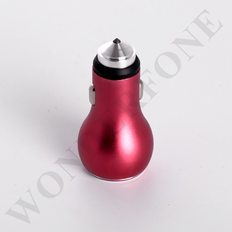 Metal Fast Charging Universal Dual USB Car Charger for iPhone Samsung iPad