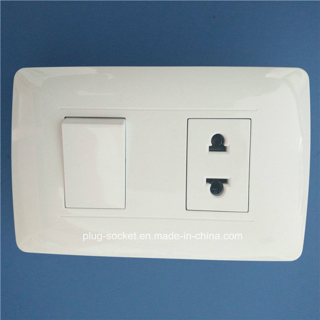High Quality ABS Copper Material Wall Switch Socket (W-093)