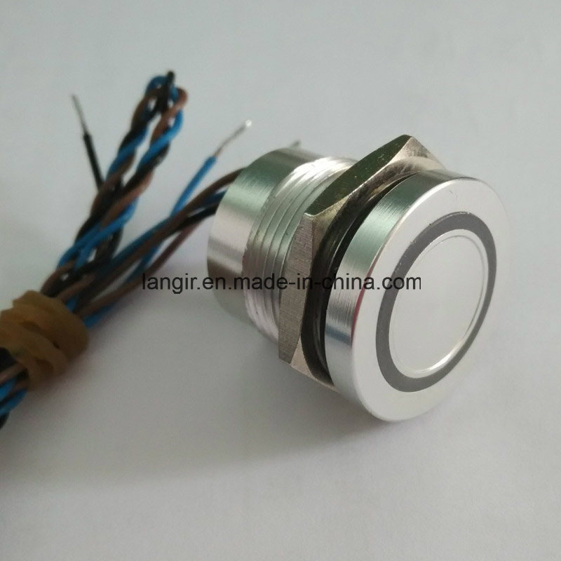Langir 19mm 3.00 Flat Head Bi-Color Self-Locking Piezo Switch