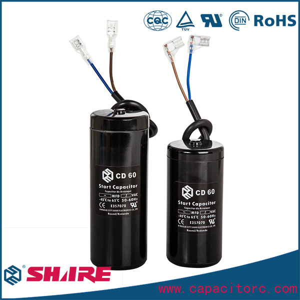 165VAC CD60 Electrolytic Single Phase Motor Start Capacitor