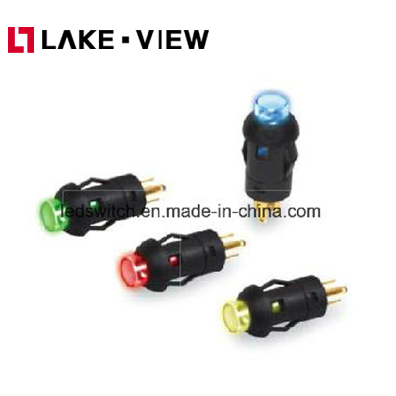 Ple Series Illuminated Pushbutton Switch with Round 8mm Cap