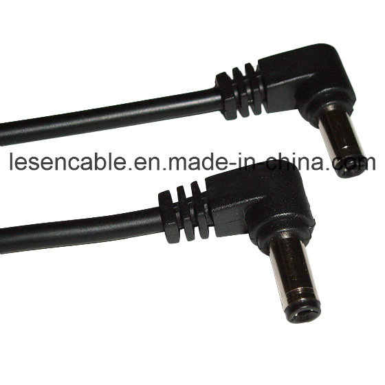 DC Power Cable with Two Right Angle 2.1X5.5 Plugs, High Quality