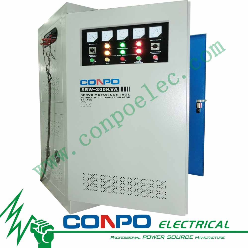 SBW-200kVA Full-Auotmatic Compensated Voltage Stabilizer/Regulator