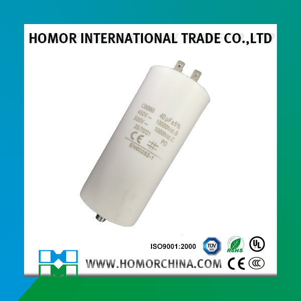 Cbb60 Series AC Motor Capacitor 40UF 450V